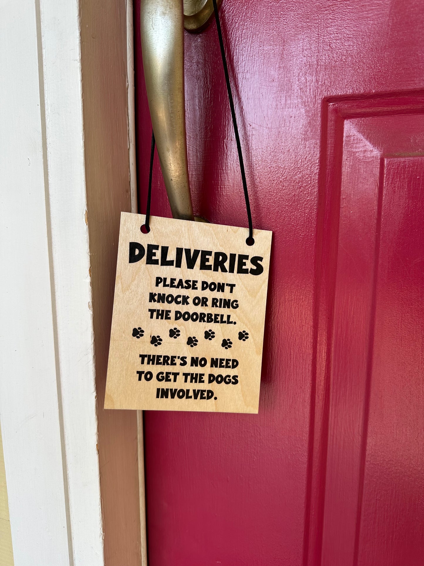 Deliveries Door Sign