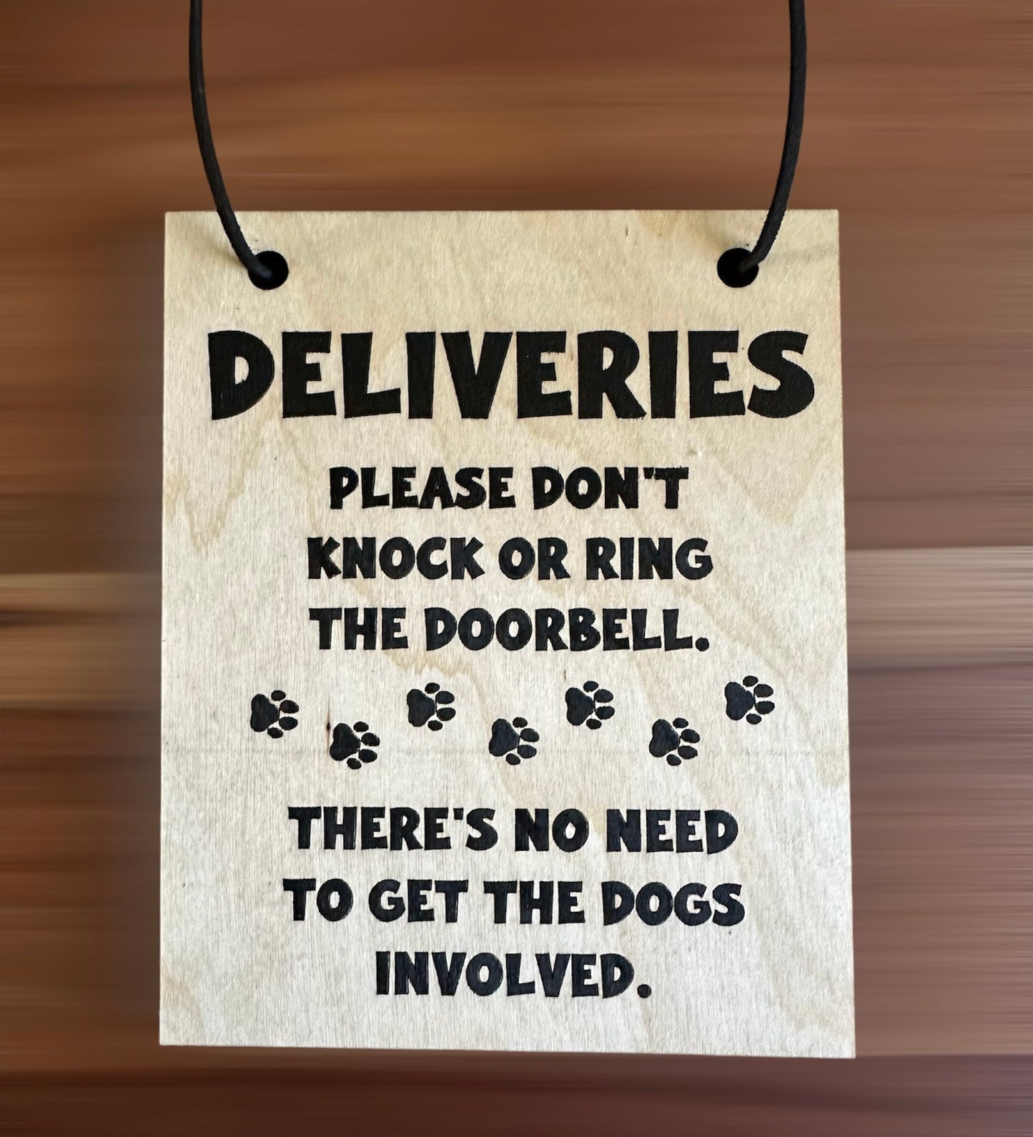 Deliveries Door Sign