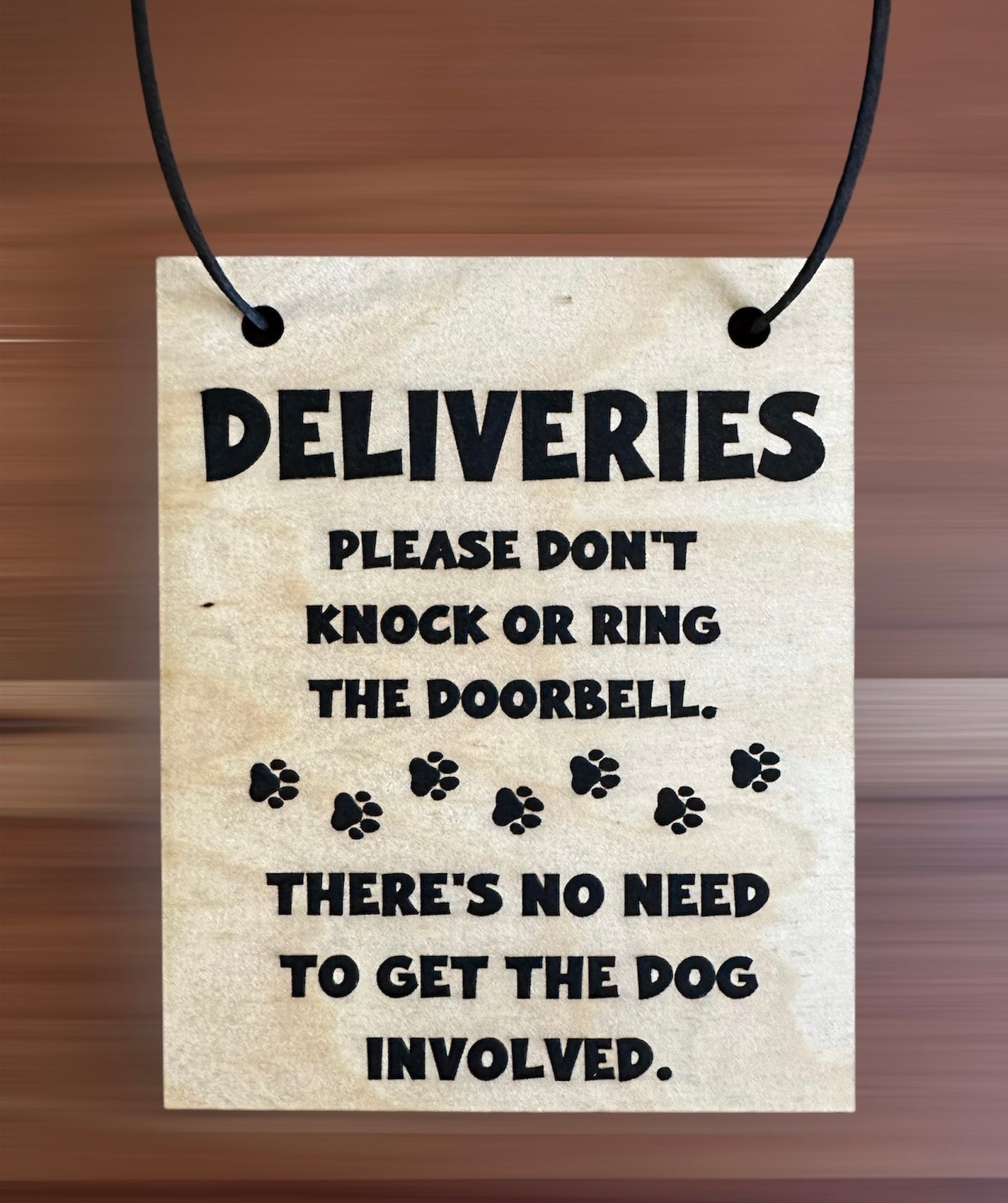 Deliveries Door Sign